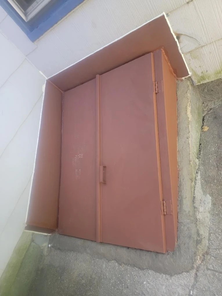 Steel cellar door grating fabricated by Steel Masters NYC in Brooklyn, NY