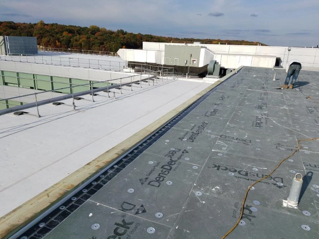 All-Star Roofing Inc. commercial flat roof project in Amity Harbor Suffolk County Long Island
